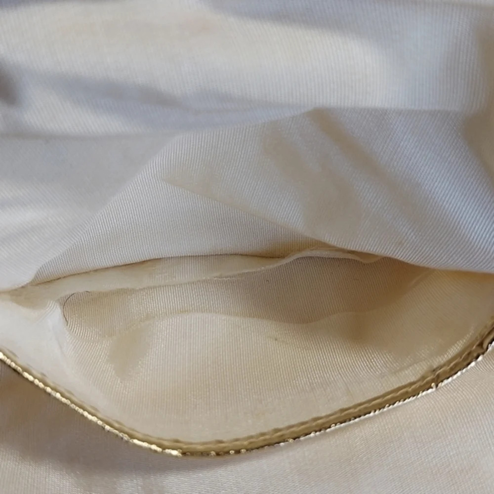 Vintage 50s Lumerd Sparkly White Evening Bag with matching coin purse - Picture 15 of 16